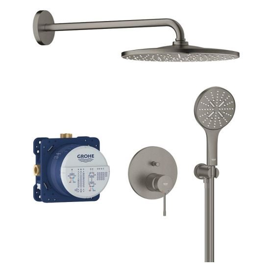 Zestaw Prysznicowy Z Deszczownicą Rainshower Mono 311 Essence Brushed Hard Graphite 25287AL0 Grohe