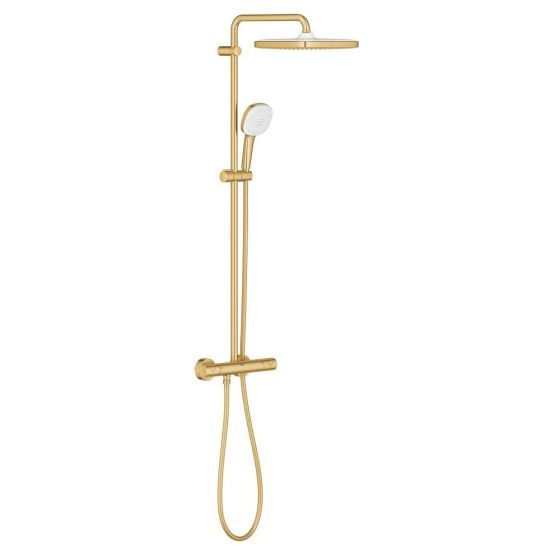 Zestaw Prysznicowy Z Termostatem Tempesta 250 Cube Brushed Cool Sunrise 26689GN1 Grohe