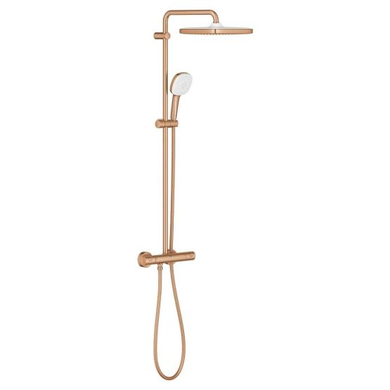 Zestaw Prysznicowy Z Termostatem Tempesta 250 Cube Brushed Warm Sunset 26689DL1 Grohe