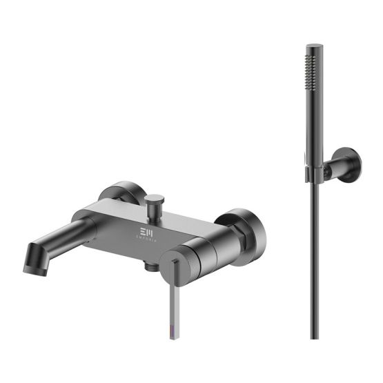 Zestaw Wannowy Ori Gun metal ZESTAW-ORI-29-BN Emporia