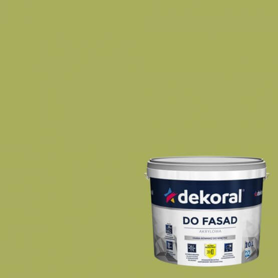 Farba Akrylowa Do Fasad Polinit Zielony Oliwkowy 5L Dekoral