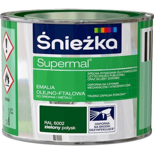 Emalia Olejno-Ftalowa Supermal Zielony 0,2L Połysk Śnieżka